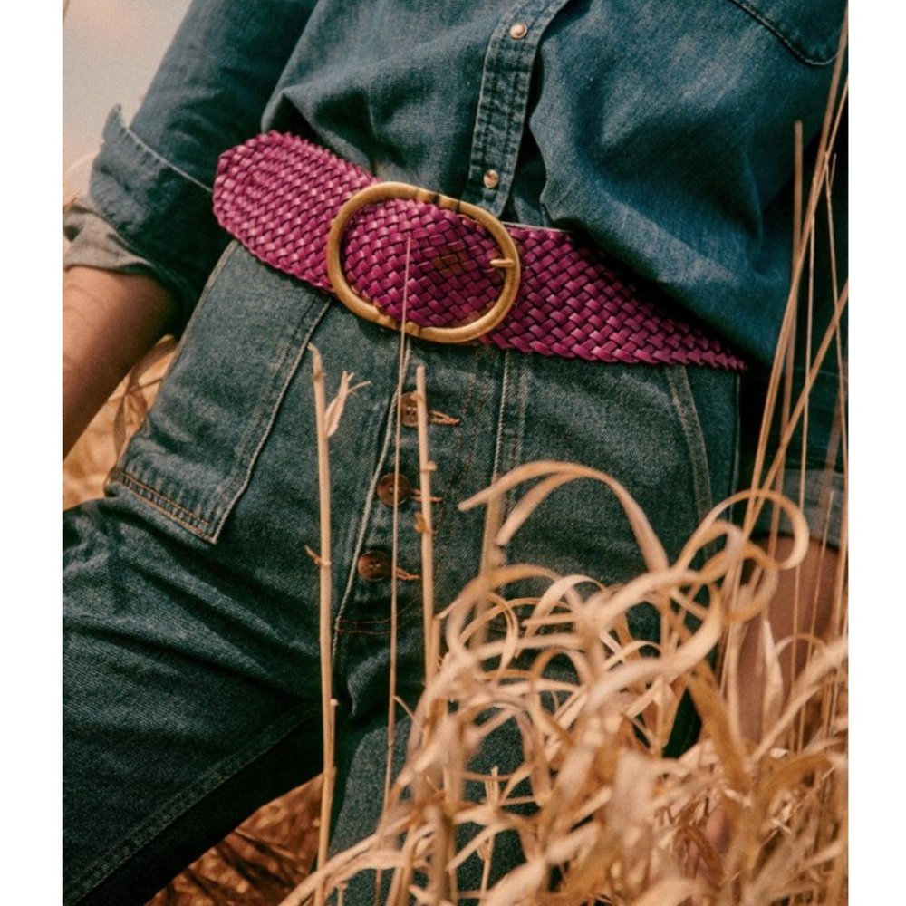 Fétiche Belt in Woven Heritage Magenta